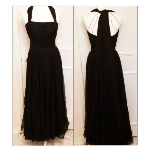 bramson Dresses & Skirts - *VINTAGE* BRAMSON black silk pleated dress